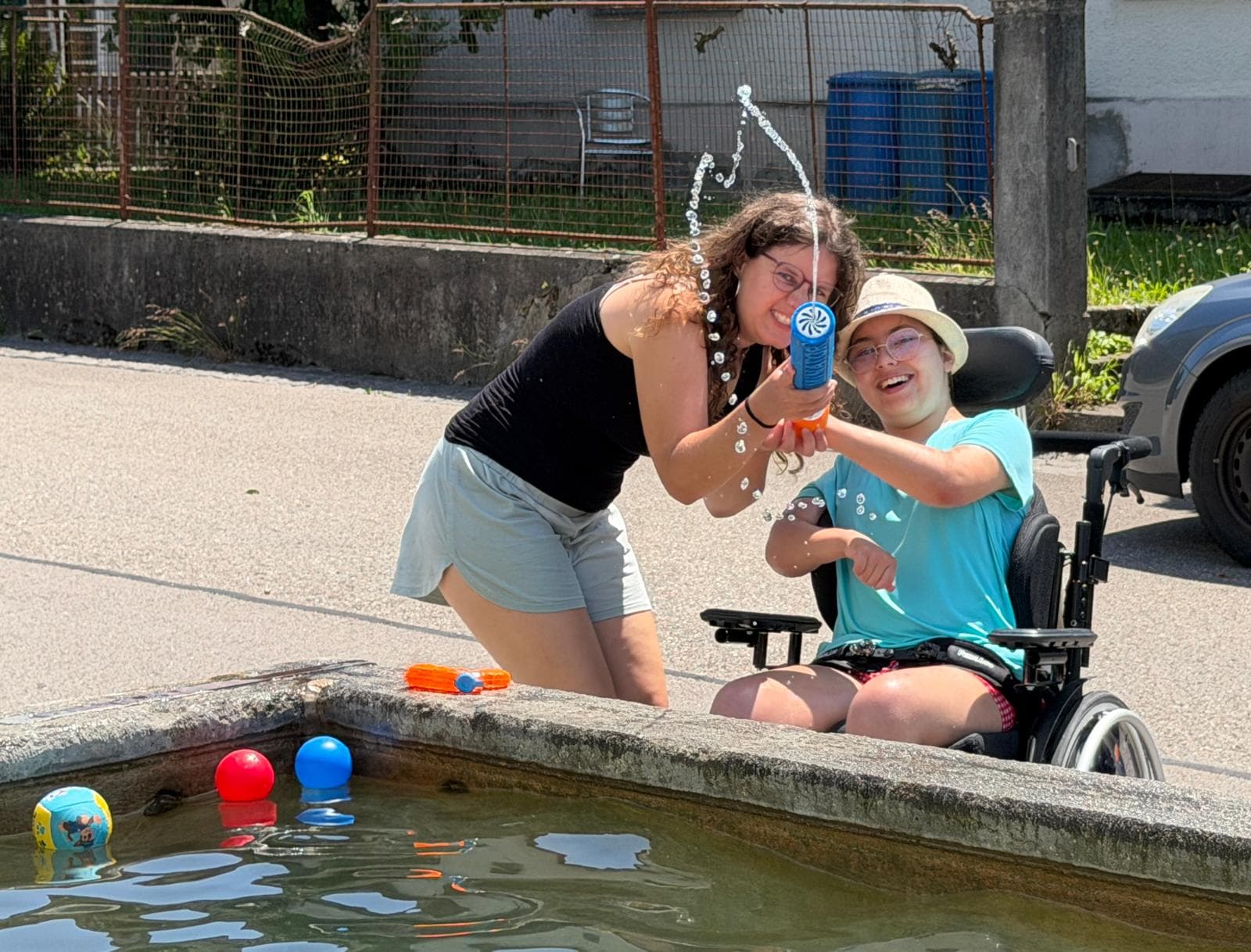 Splashing fun for two